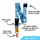 Blue Crystal Lanyard
