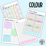2025 Rainbow Stripes WEEKLY Printable Planner - DIGITAL DOWNLOAD
