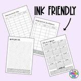 2025 Crystal Blue DAILY Printable Planner - DIGITAL DOWNLOAD