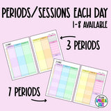 2025 Rainbow Stripes WEEKLY Printable Planner - DIGITAL DOWNLOAD