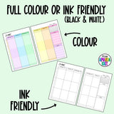 2025 Rainbow Stripes WEEKLY Printable Planner - DIGITAL DOWNLOAD