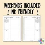 2025 Crystal Blue DAILY Printable Planner - DIGITAL DOWNLOAD