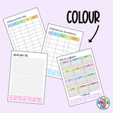 2025 Rainbow Stripes WEEKLY Printable Planner - DIGITAL DOWNLOAD