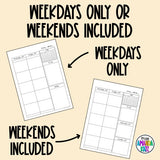 2025 Rainbow Stripes WEEKLY Printable Planner - DIGITAL DOWNLOAD