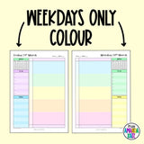 2025 Crystal Blue DAILY Printable Planner - DIGITAL DOWNLOAD