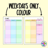 2025 Rainbow Stripes WEEKLY Printable Planner - DIGITAL DOWNLOAD