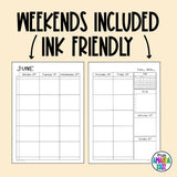 2025 Rainbow Stripes WEEKLY Printable Planner - DIGITAL DOWNLOAD