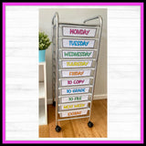10 Drawer Rolling Cart Labels - DIGITAL DOWNLOAD
