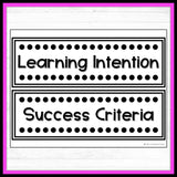 Learning Intention and Success Criteria Display Signs - DIGITAL DOWNLOAD