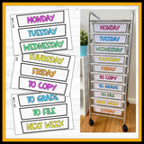 10 Drawer Rolling Cart Labels - DIGITAL DOWNLOAD