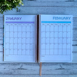 2027 Australian Teacher Planner open to the full-colour monthly calendar pages