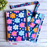 2027 Teacher Planner Ultimate Bundle with Retro Daisies planner, Assessment & Record Book, teacher lanyard and planner accessories