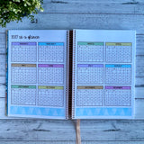 2027 Australian Teacher Planner open to the full-colour year-at-a-glance calendar