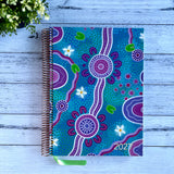 2027 Miss Amanda Kate Weekly Teacher Planner with Endless Summer cover and rose gold coil binding