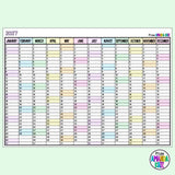 2027 Yearly Printable Calendar | DIGITAL DOWNLOAD (A1, A2, A3 & A4)