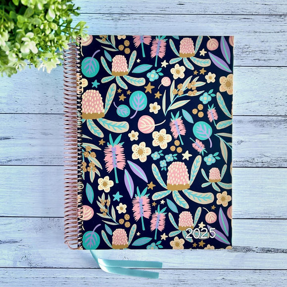 Floral Banksia Weekly Teacher Planner 2025