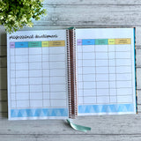 Blue Crystal Weekly Teacher Planner 2025