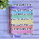 Rainbow Stripes Daily Teacher Planner 2025