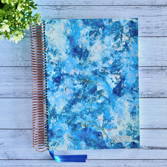 Blue Crystal Weekly Teacher Planner 2025