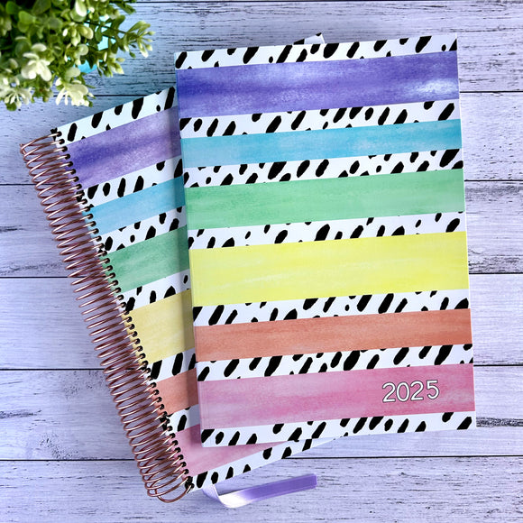 Assessment and Record Book - Rainbow Stripes Design