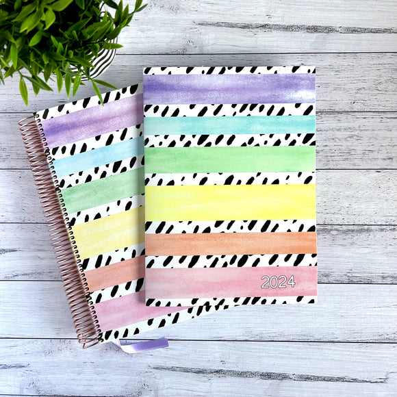 Assessment and Record Book - Rainbow Stripes Design