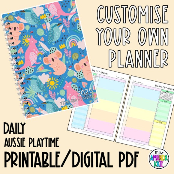 2025 Aussie Playtime DAILY Printable Planner - DIGITAL DOWNLOAD