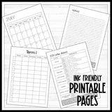 INK FRIENDLY Printable 2024 Teacher Planner with Weekends Included - DIGITAL DOWNLOAD