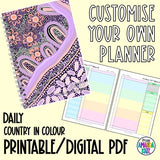 2025 Country in Colour DAILY Printable Planner - DIGITAL DOWNLOAD