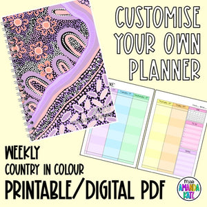 2025 Country in Colour Weekly Printable Planner - DIGITAL DOWNLOAD