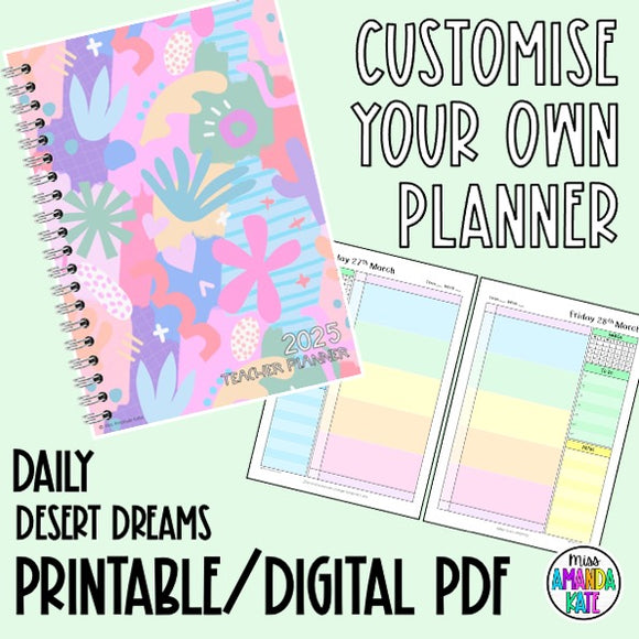 2025 Desert Dreams DAILY Printable Planner - DIGITAL DOWNLOAD