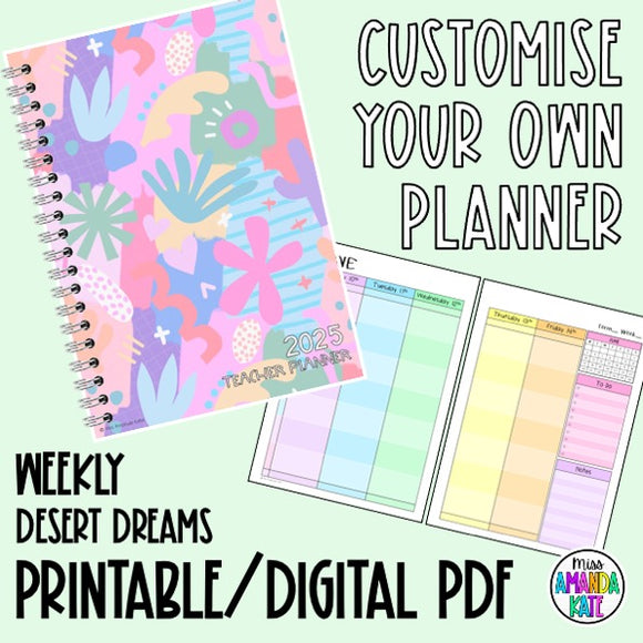 2025 Desert Dreams Weekly Printable Planner - DIGITAL DOWNLOAD