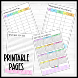 Printable 2023-2024 Teacher Planner with Weekends - DIGITAL DOWNLOAD
