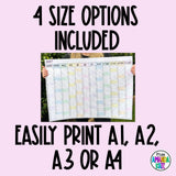 2027 Yearly Printable Calendar | DIGITAL DOWNLOAD (A1, A2, A3 & A4)