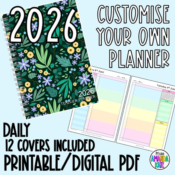 2026 DAILY Printable Planner - DIGITAL DOWNLOAD – Miss Amanda Kate