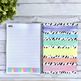 Spiral Assessment Book - Rainbow Stripes Design