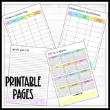 Printable 2023 Teacher Planner with Weekends Included - DIGITAL DOWNLOAD