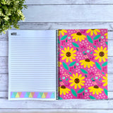 Spiral Assessment Book - Sweet Sunflower Design