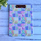 Miss Amanda Kate Patchwork Teacher Clipboard Folder with rose gold clipboard clip