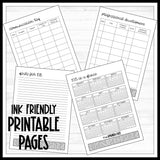 INK FRIENDLY Printable 2024 Teacher Planner with Weekends Included - DIGITAL DOWNLOAD