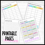 Printable 2024 Teacher Planner with Weekdays Only - DIGITAL DOWNLOAD