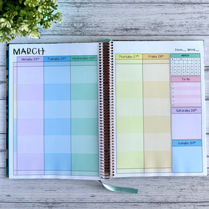 Rainbow Flowers Weekly Teacher Planner 2025