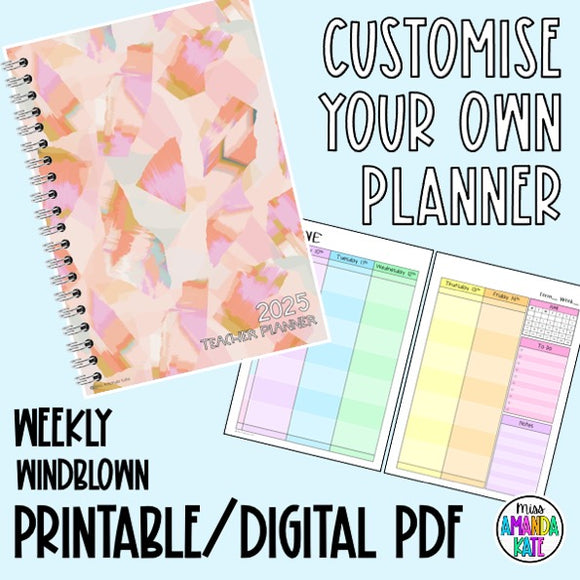 2025 Windblown Weekly Printable Planner - DIGITAL DOWNLOAD