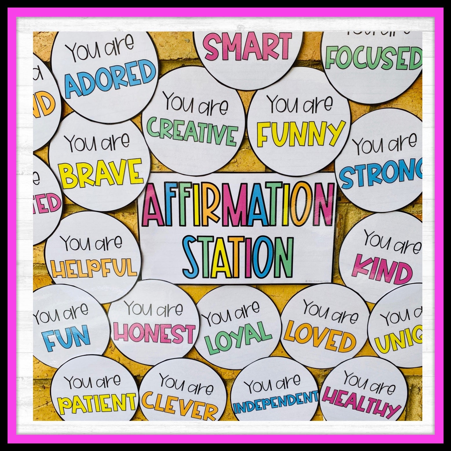 Affirmation Display Affirmation Station Classroom Display 'You are...' - DIGITAL DOWNLOAD ...