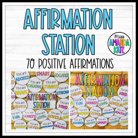 Affirmation Station Classroom Display 'You are...' - DIGITAL DOWNLOAD