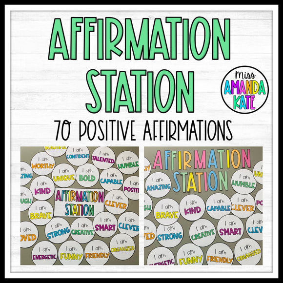 Affirmation Station Classroom Display 'I am...' - DIGITAL DOWNLOAD