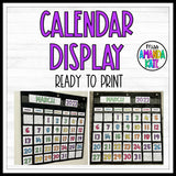 Classroom Calendar Display - DIGITAL DOWNLOAD